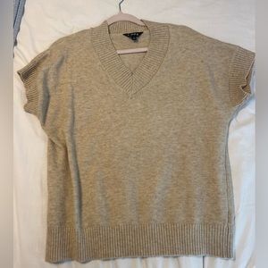 Tan light weight sweater vest, size small